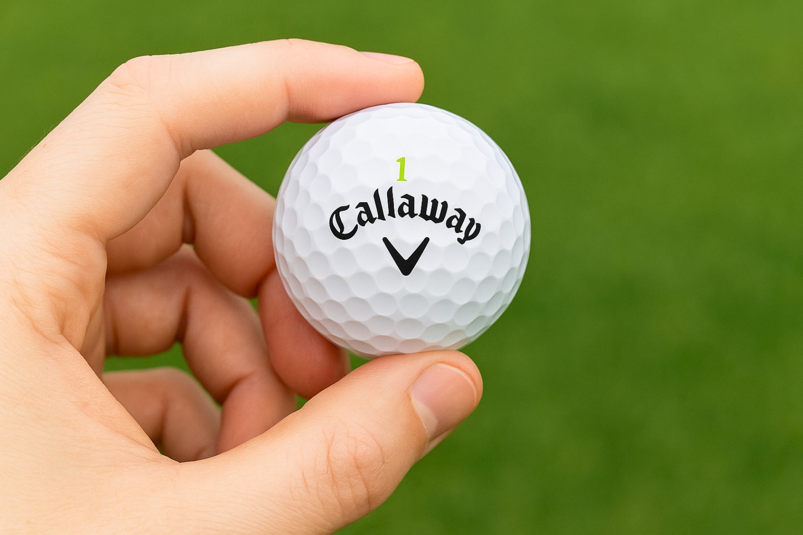 Golfový míček v ruce