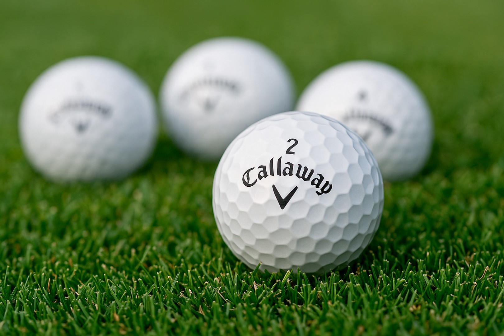 Golfový míček na trávě