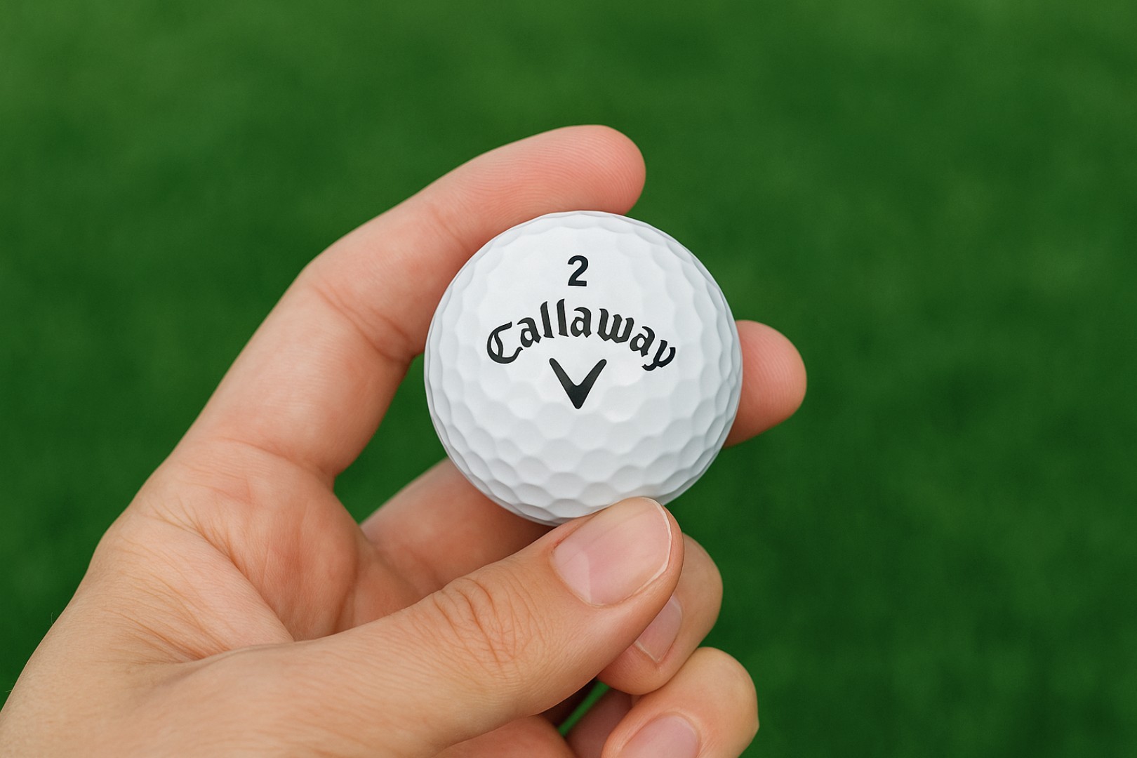 Golfový míček v ruce