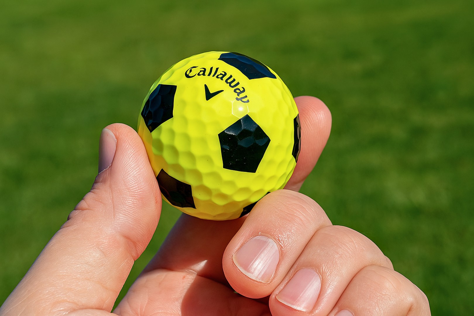 Golfový míček v ruce