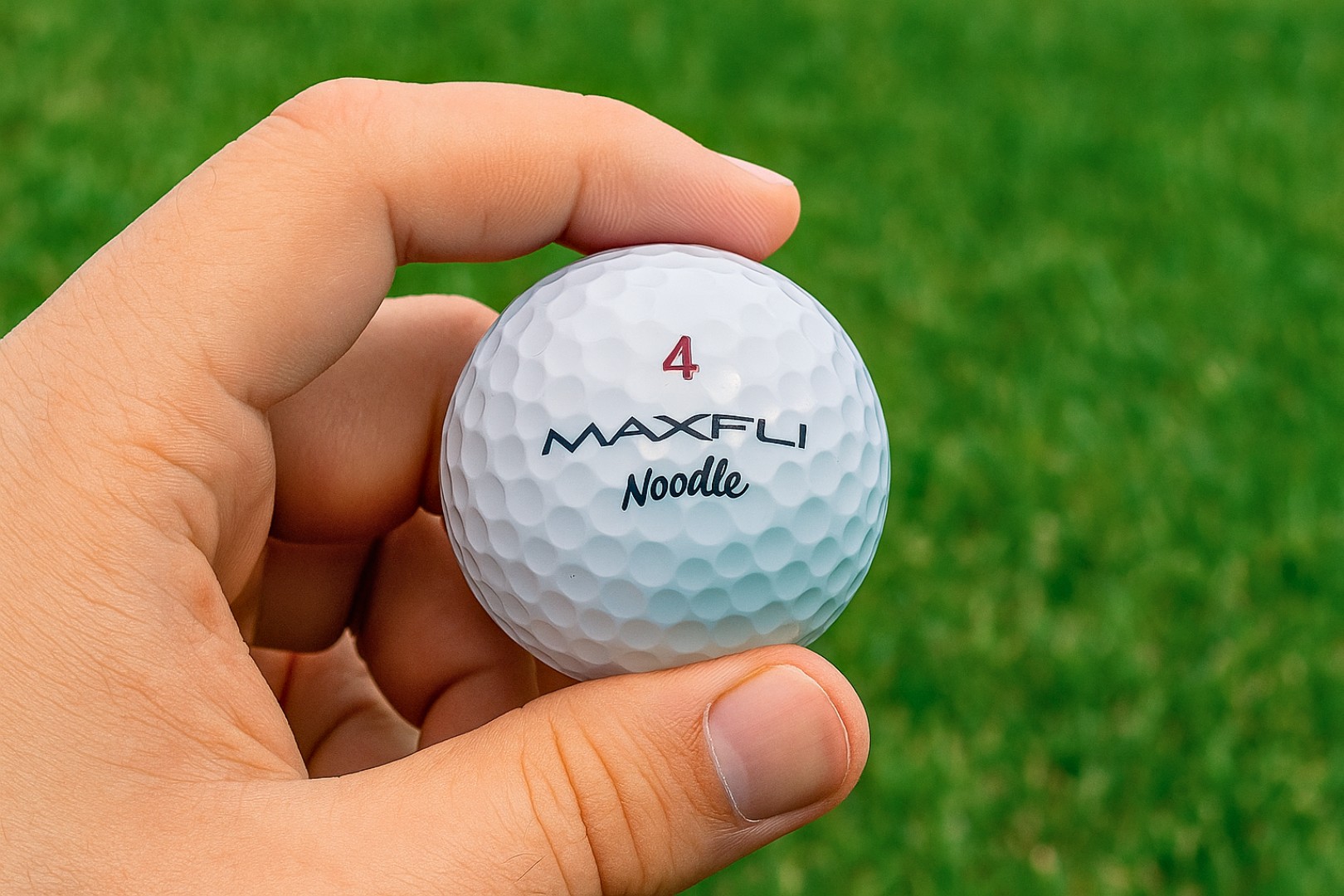 Golfový míček v ruce