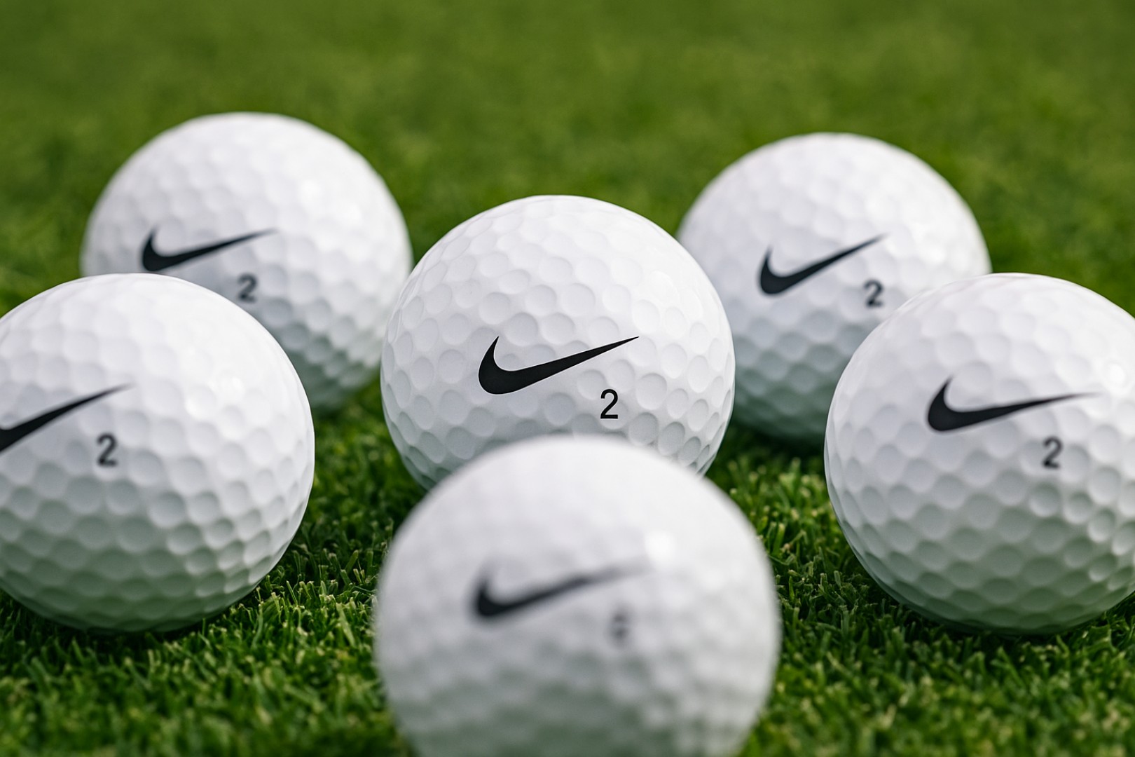 Golfový míček na trávě