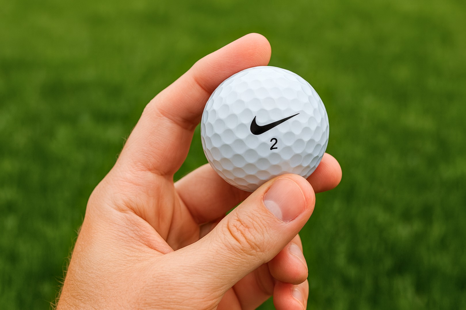 Golfový míček v ruce