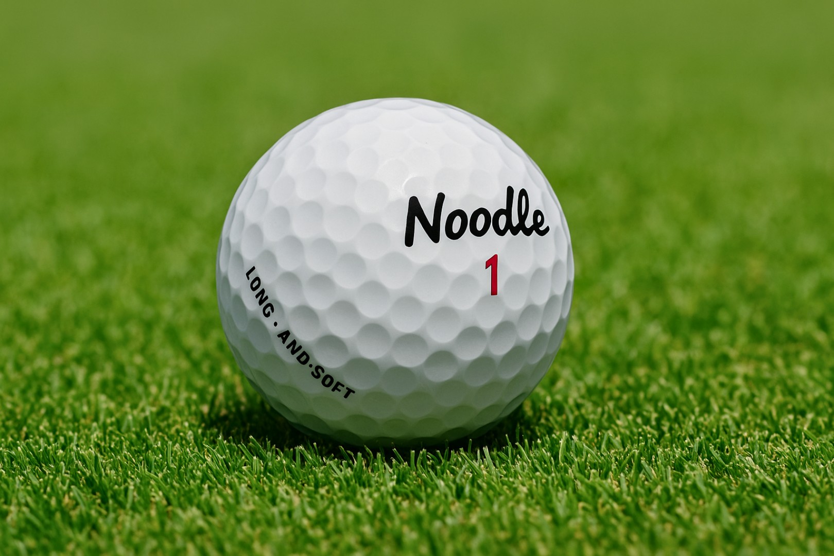 Golfový míček na trávě