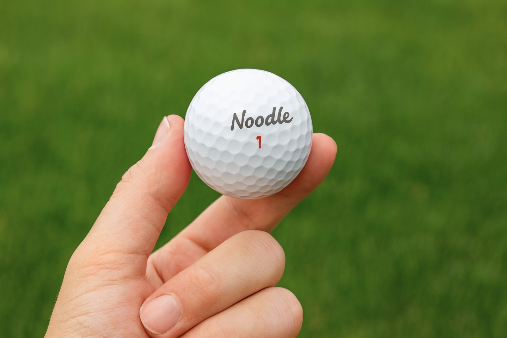 Golfový míček v ruce