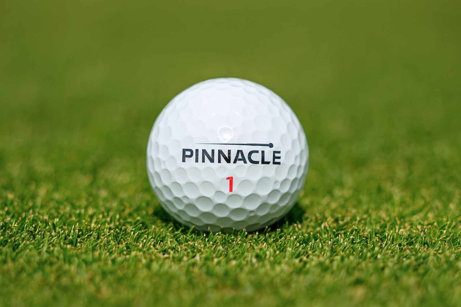 Golfový míček na trávě