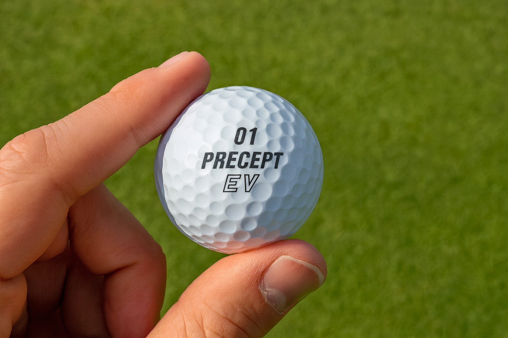 Golfový míček v ruce