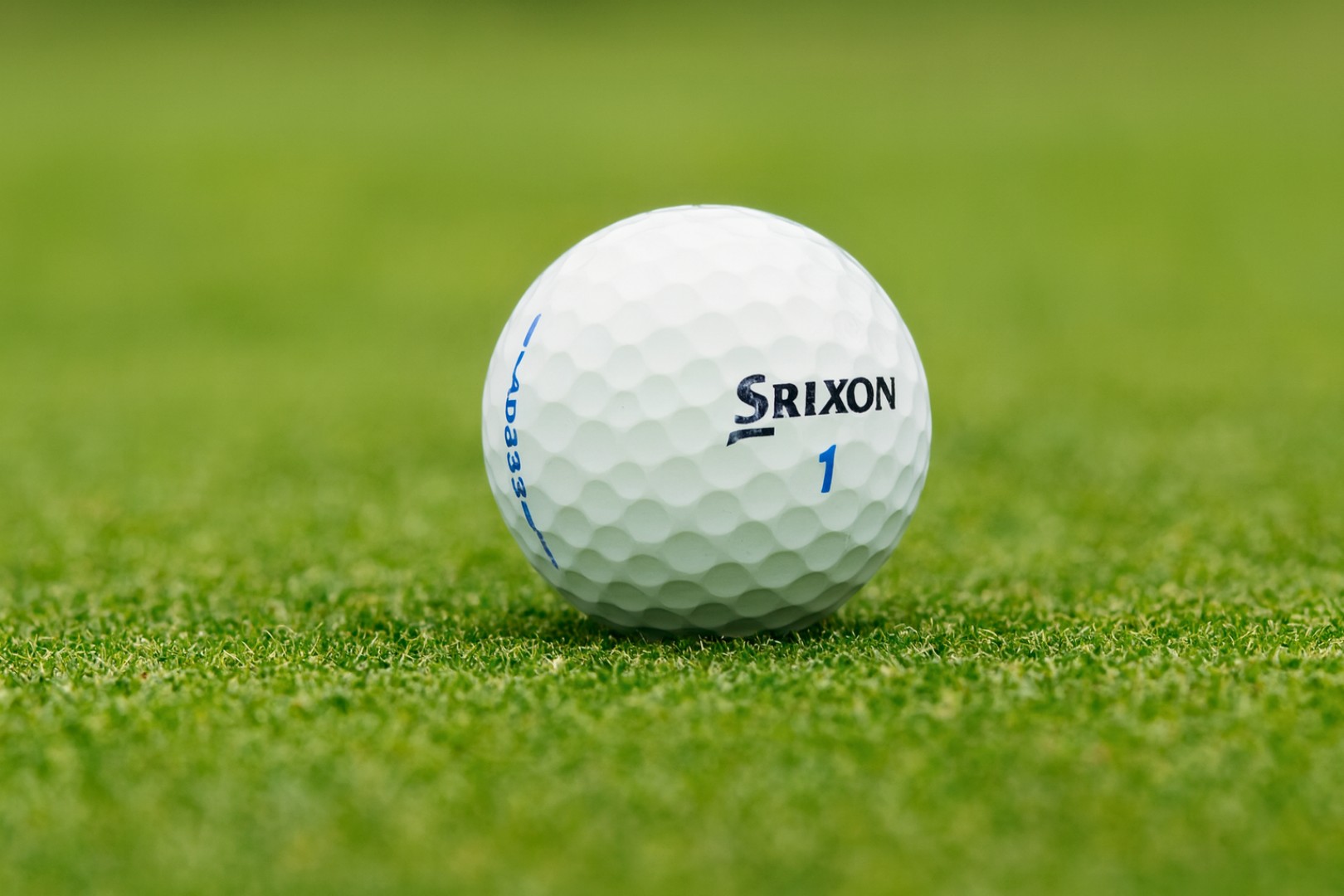 Golfový míček na trávě