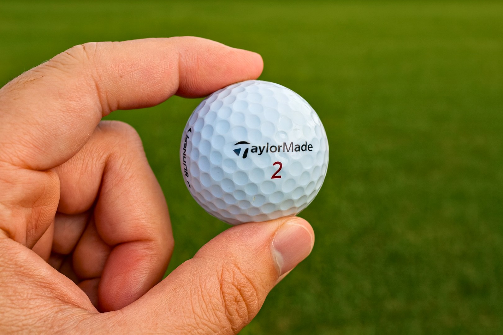 Golfový míček v ruce