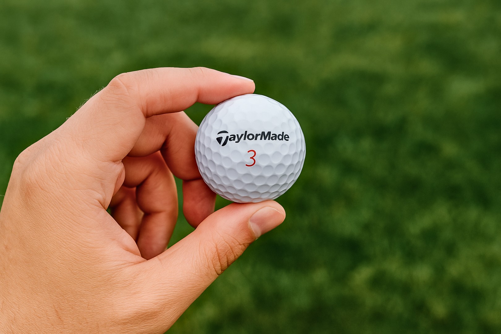 Golfový míček v ruce