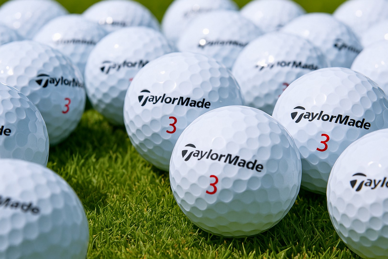 Golfový míček na trávě