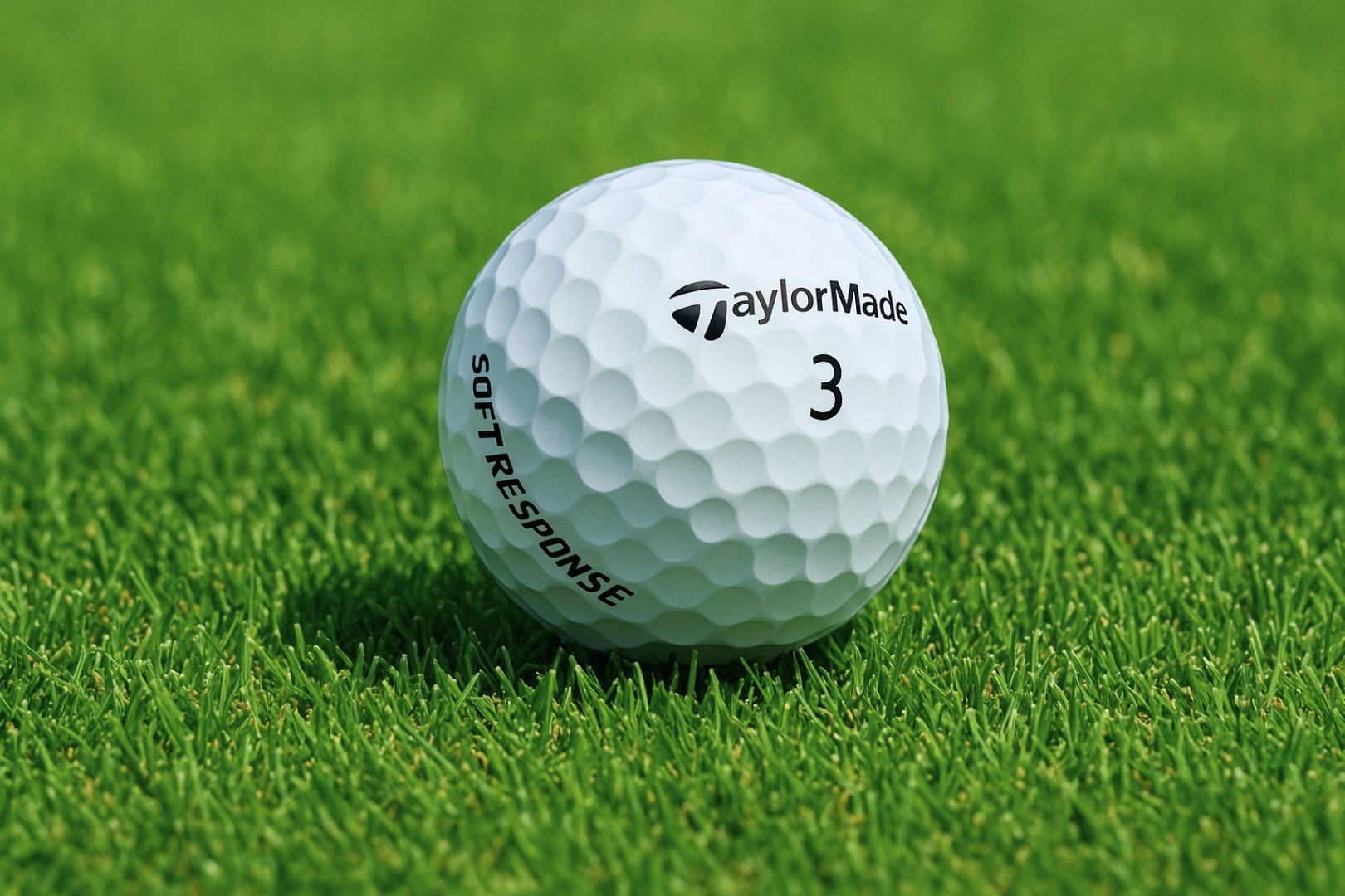 Golfový míček na trávě