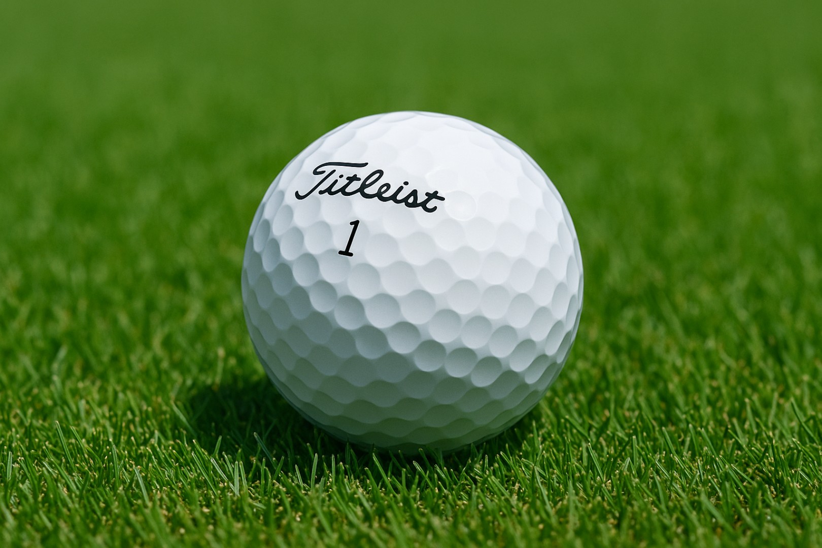 Golfový míček na trávě