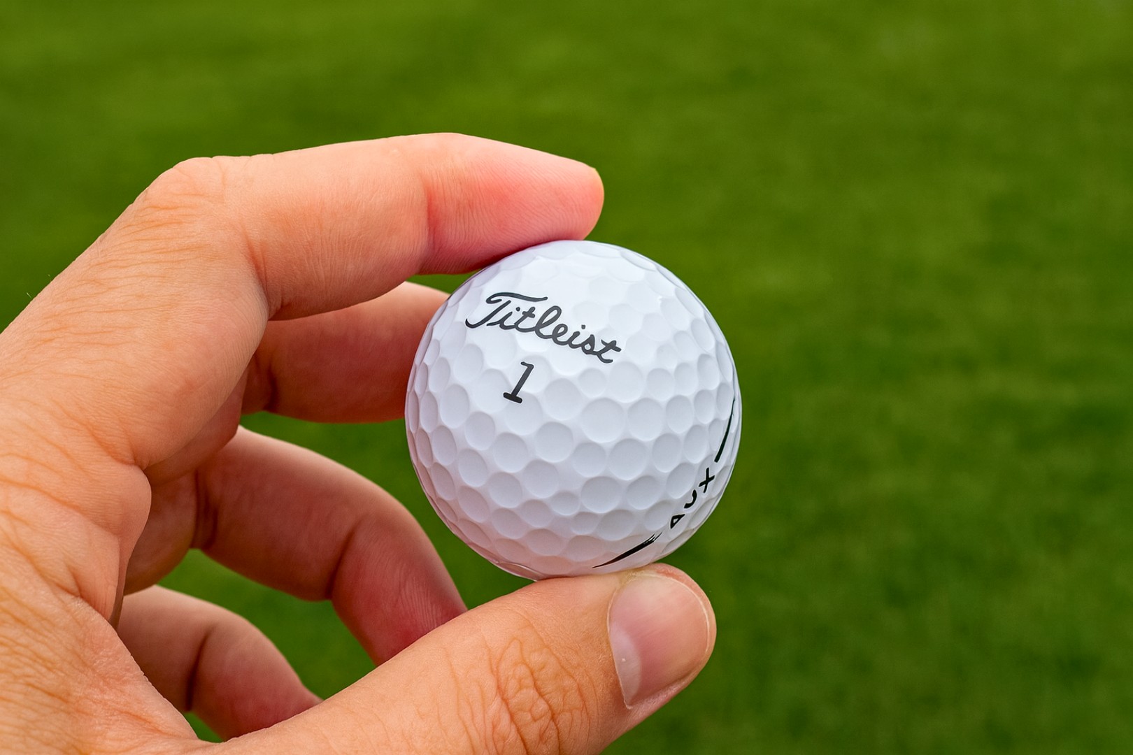 Golfový míček v ruce