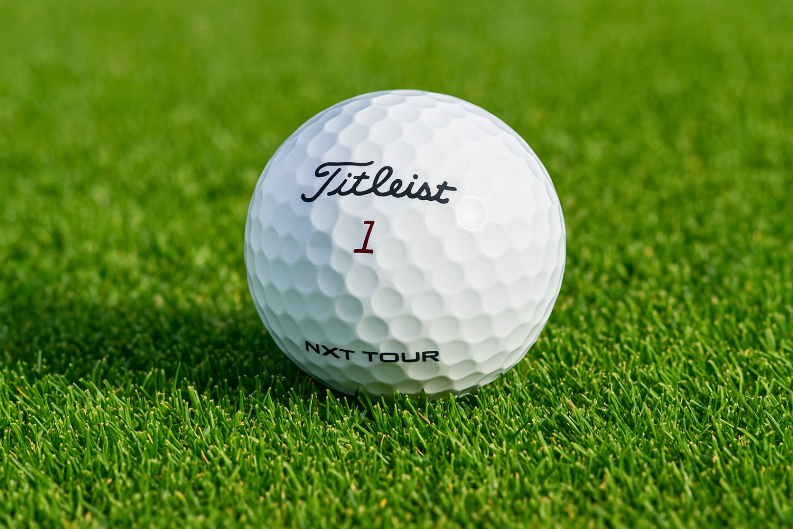 Golfový míček na trávě