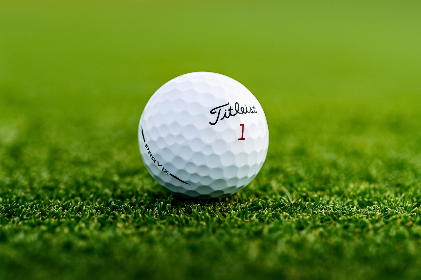 Golfový míček na trávě