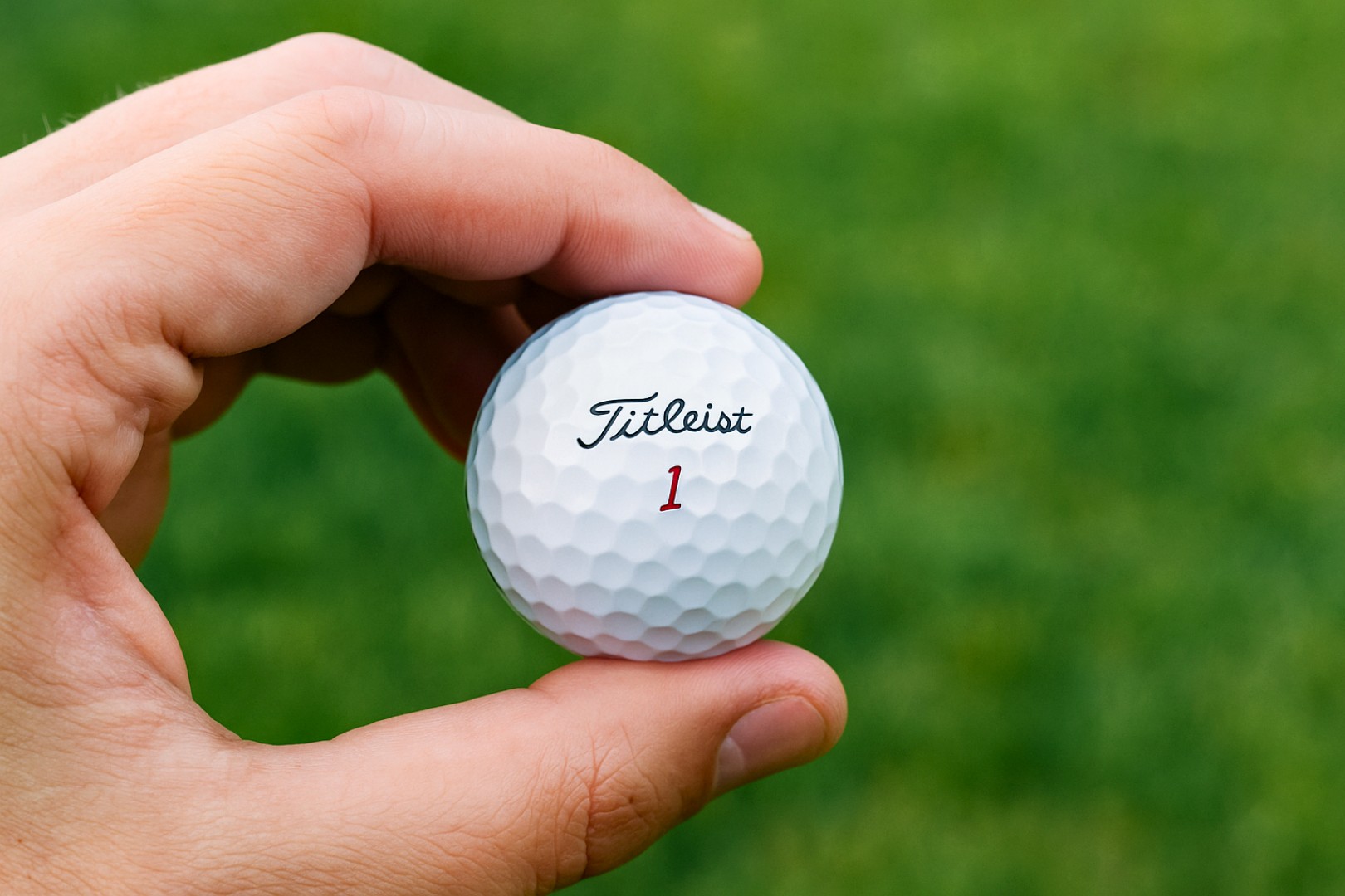 Golfový míček v ruce