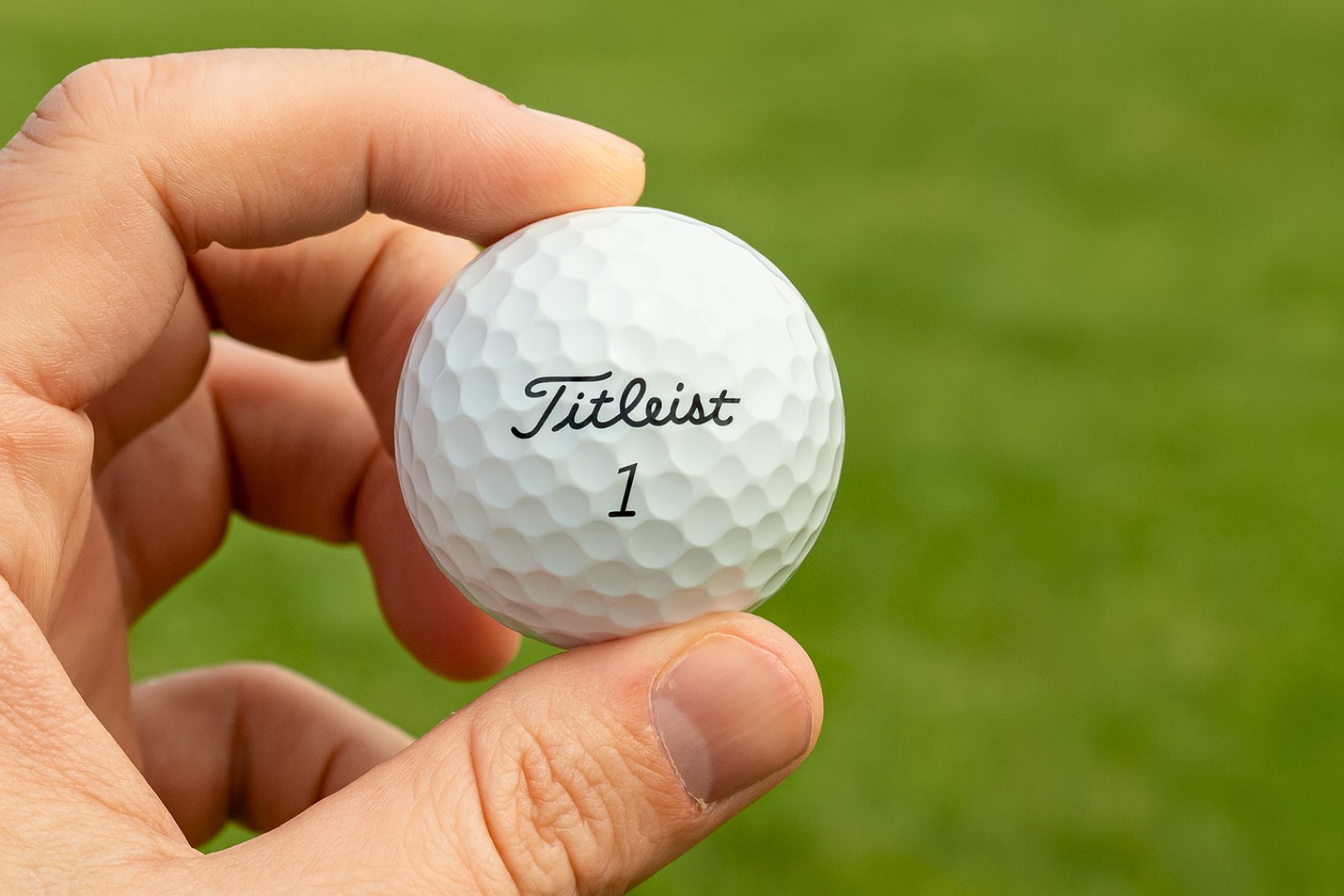 Golfový míček v ruce