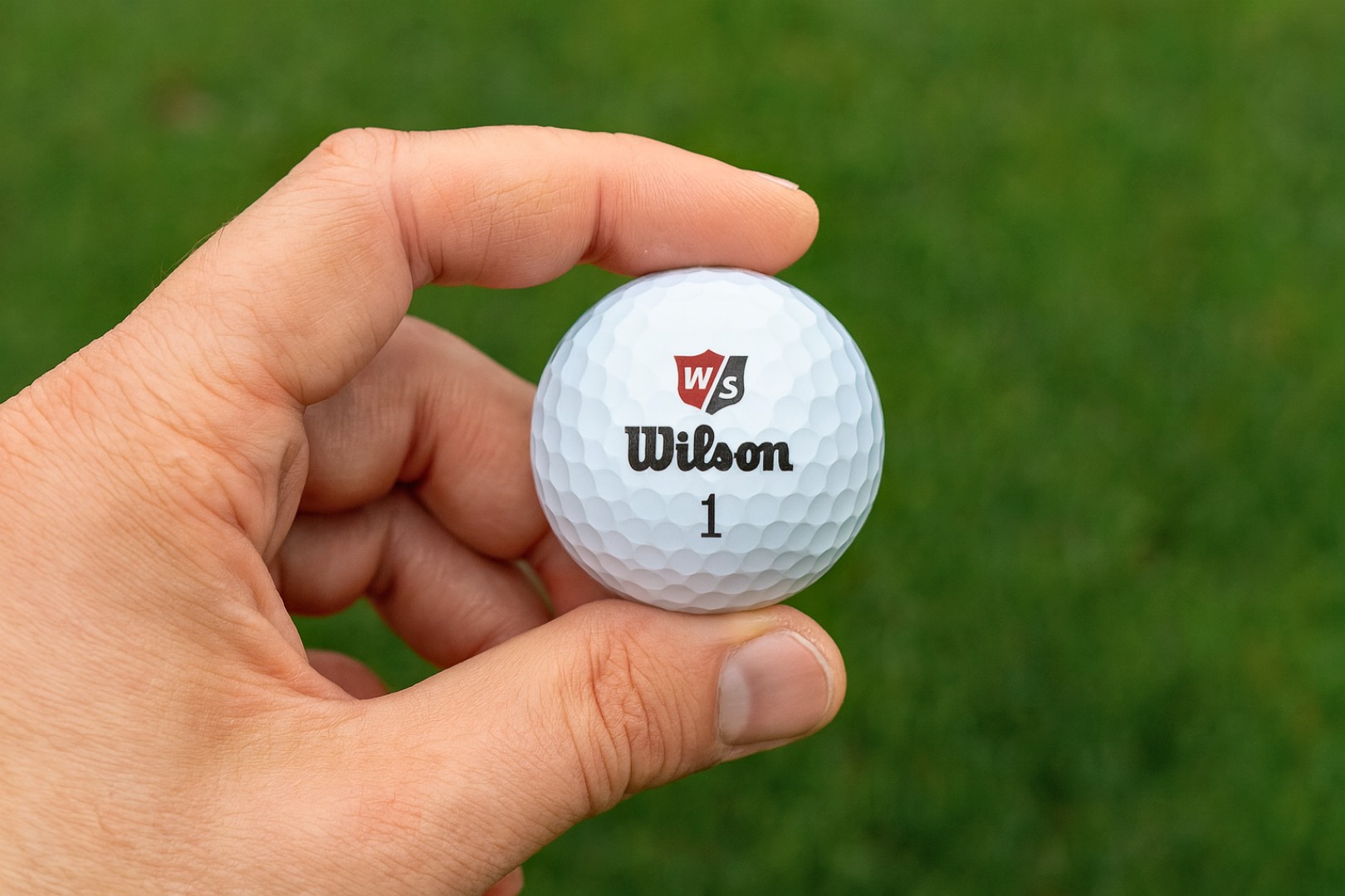 Golfový míček v ruce