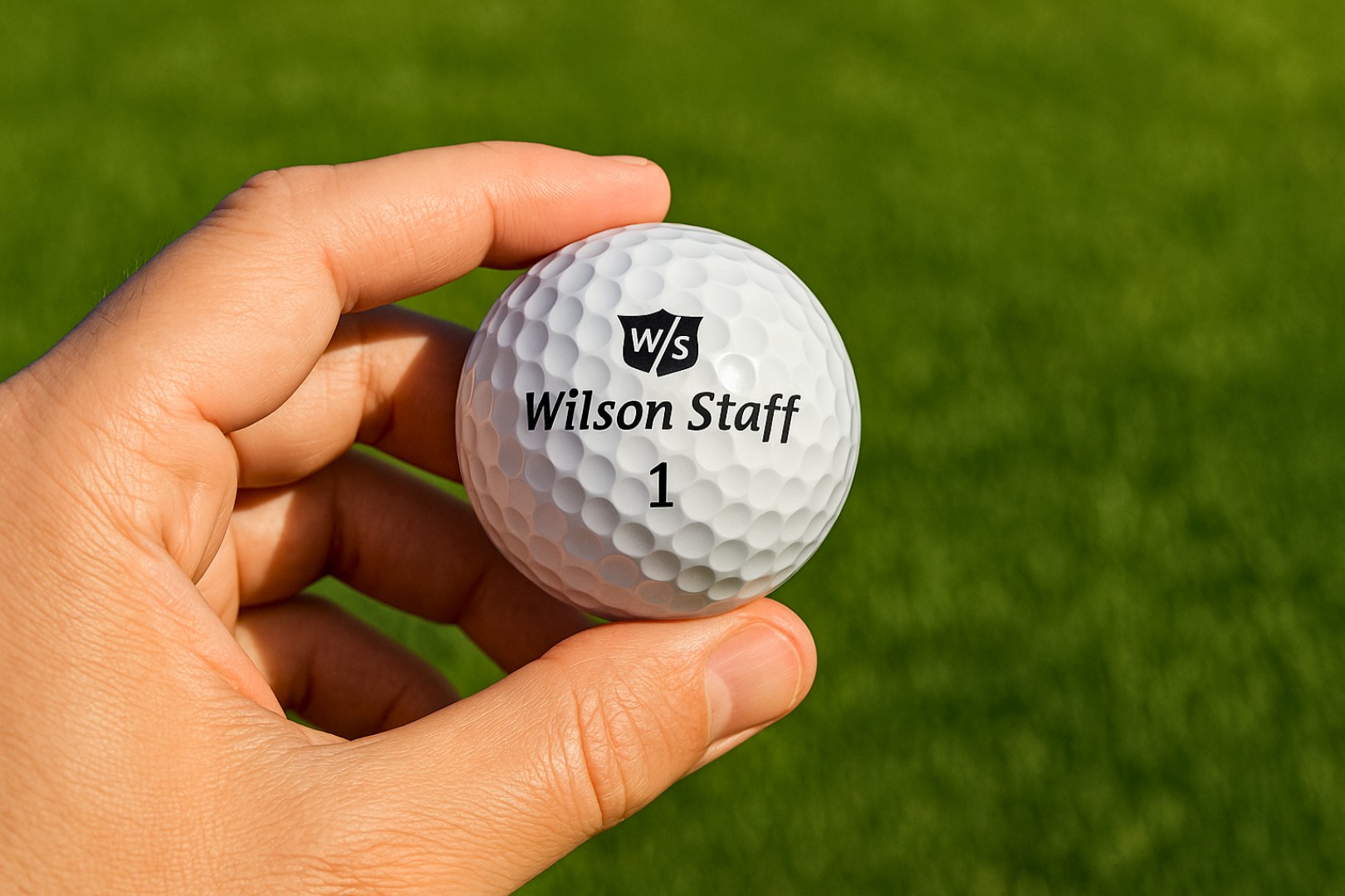 Golfový míček v ruce