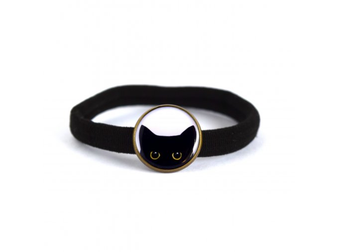 gumička s černou kočkou