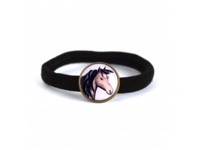 Gumička do vlasů s koněm