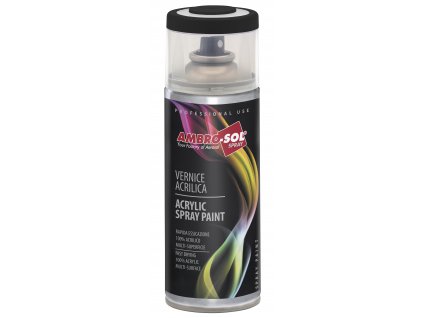 Víceúčelová černá akrylová barva ve spreji AMBRO-SOL Multipurpose Acrylic Paint 400 ml