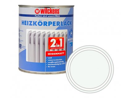 Samozákladující bílá barva na topení polomatná WILCKENS 2v1 Heizkoerperlack seidenmatt