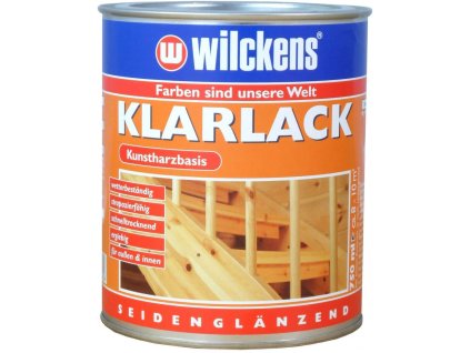 Bezbarvý pololesklý lak WILCKENS Klarlack seidenglaenzend 750 ml