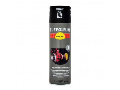 Černá matná barva ve spreji Rust-Oleum HARD HAT Topcoat