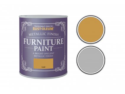 Metalická barva na nábytek Rust-Oleum Metallic Finish Furniture Paint metalíza