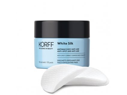 Korff White Silk Exfoliační pleťové polštářky na pigmentové skvrny 50 ks