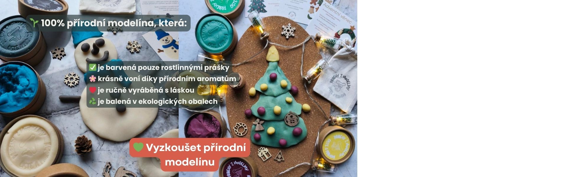 Nechte děti tvořit s přírodní modelínou 🌿