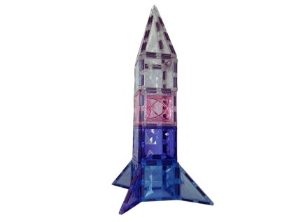 Magnetická stavebnice Kouzelná Raketa Swannie Toys – třpytivá raketa pro děti