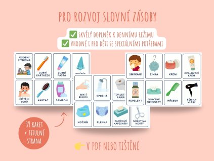 Dětské kartičky osobní hygiena – učení hygienických návyků