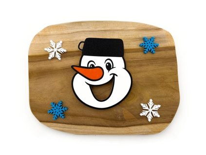 krmící hlava sněhuláka - doplněk pro sensory play