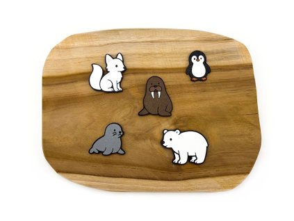 Miniatury zimních zvířátek z PLA – sada 5 ks pro zimní hry