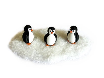 Miniatura tučňák pro zimní smyslové hraní