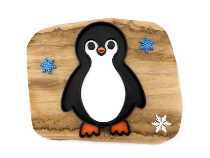 Vysypávací tácek Tučňák z PLA pro smyslové hraní