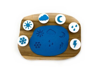 Razítka počasí pro otisky do modelíny a kinetického písku