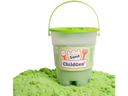 Zelený přírodní kinetický písek ChildGen 500 g