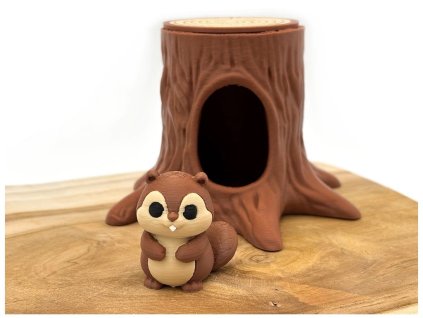 3D tištěná miniatura bobra z ekologického PLA pro smyslové hraní