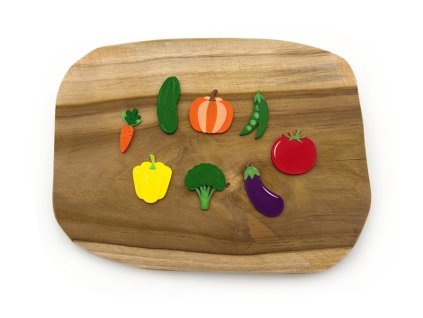 Miniatury zeleniny z PLA pro smyslové hraní a obtisk do modelíny