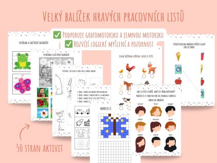 Hravé pracovní listy pro předškoláky – rozvoj jemné motoriky