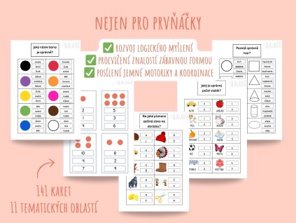 Kolíčkování pro děti – vzdělávací kartičky k procvičování barev, tvarů a počtů