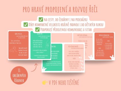 Říkanky pro děti od narození – barevné kartičky pro rodiče a miminka