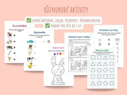 pracovní sešit pro malé děti – aktivity na doma i do školky