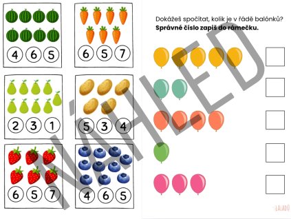 Pracovní listy na počítání pro děti 3-6 let