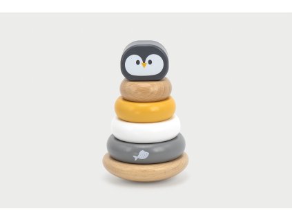 PolarB Dřevěná skládací věž s tučňákem