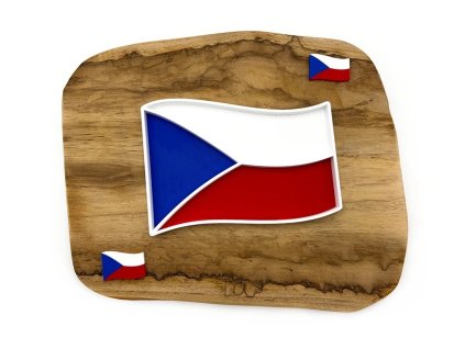 Eco smyslový vysypávací tác Česká vlajka z PLA pro smyslové hry